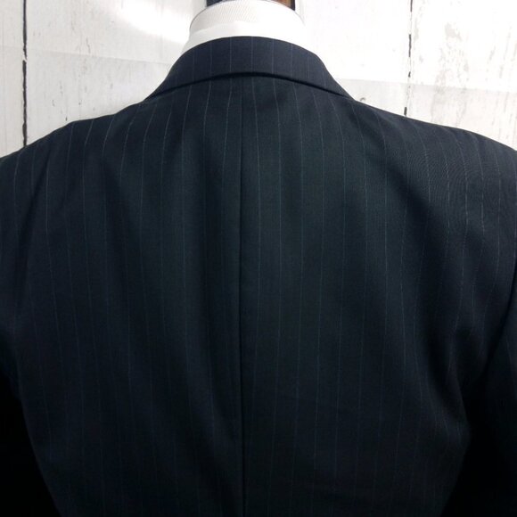 Jos A Bank Suit Blazer Sports Coat Blue Striped - Picture 7 of 11